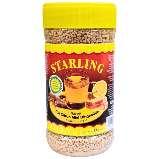 Boisson Instantanée Starling Citron Miel Gingembre 400g - Thé Soluble Tonique et Réchauffant
