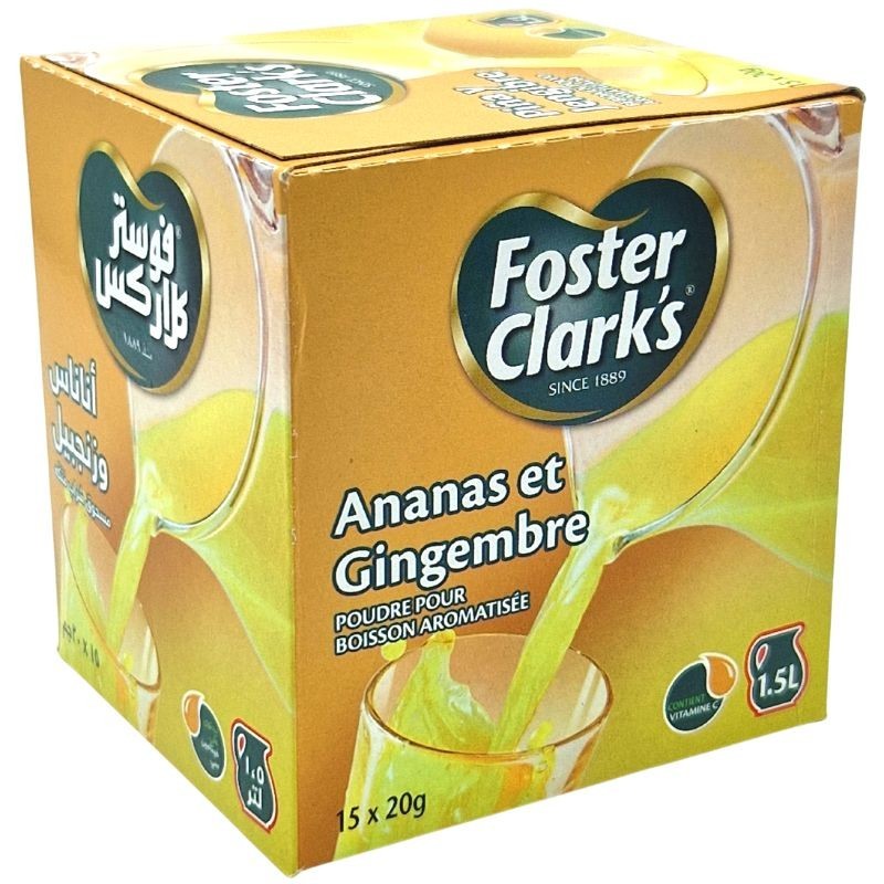 Boisson instantanée | Ananas et Gingembre | FOSTER CLARK'S 15x20g
