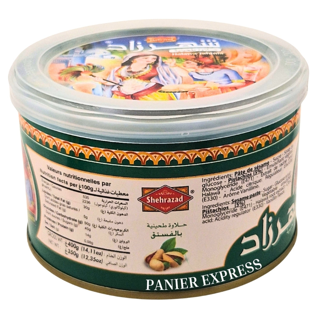 Chamía Halva aux Pistaches Shehrazad 350g – Boîte Métallique – Halva Sans Colorants

