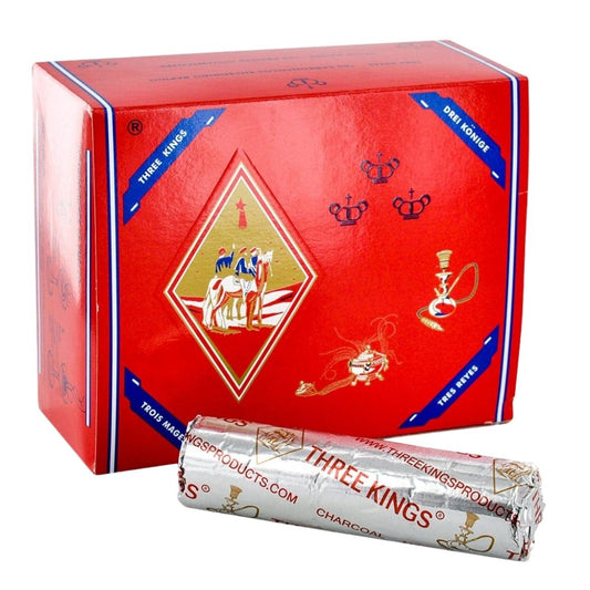 Comprimés de charbon à chicha auto-allumants Three Kings