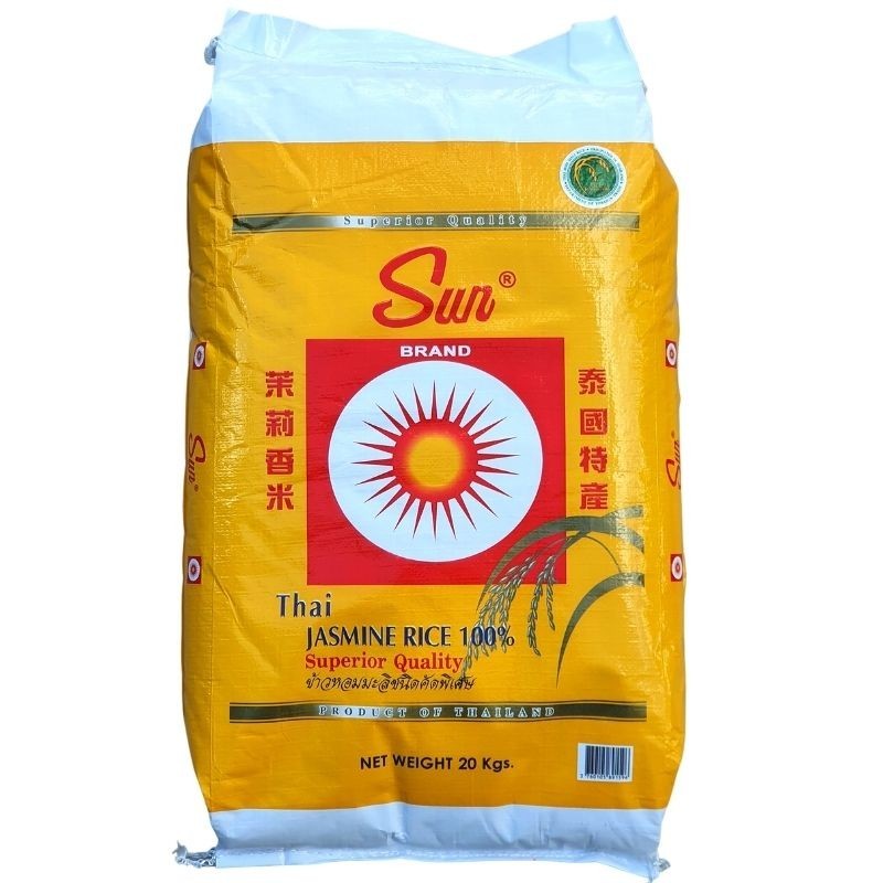 Riz long parfumé | Thai Hom Mali 20kg | Sun Brand