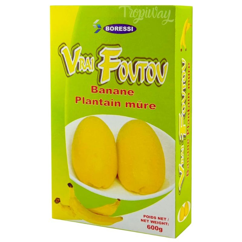Vrai Foutou de Plantain Mur - 600g - Boressi - Panier Express