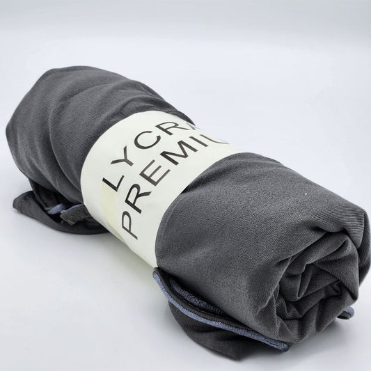 Écharpe Hijab Premium en Jersey Gris à Liseré