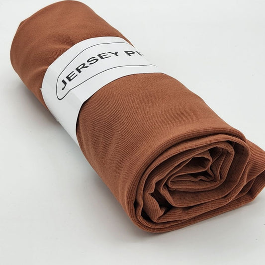 Écharpe Hijab Premium en Jersey Orange Brûlé