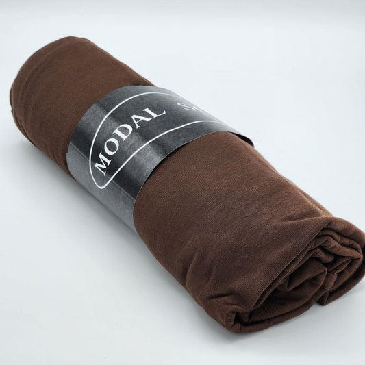 Écharpe Hijab Premium en Modal Marron