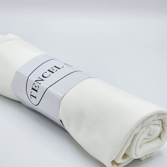 Écharpe Hijab Premium en Tencel Blanc Pur