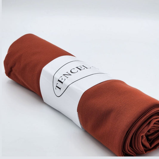 Écharpe Hijab Premium en Tencel Orange Terracotta