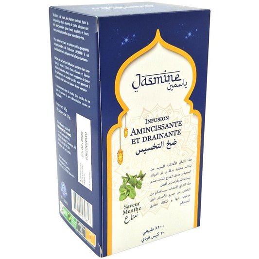 Infusion Drainante et Amincissante | à la menthe | 20 sachets x 1.5g | Jasmine