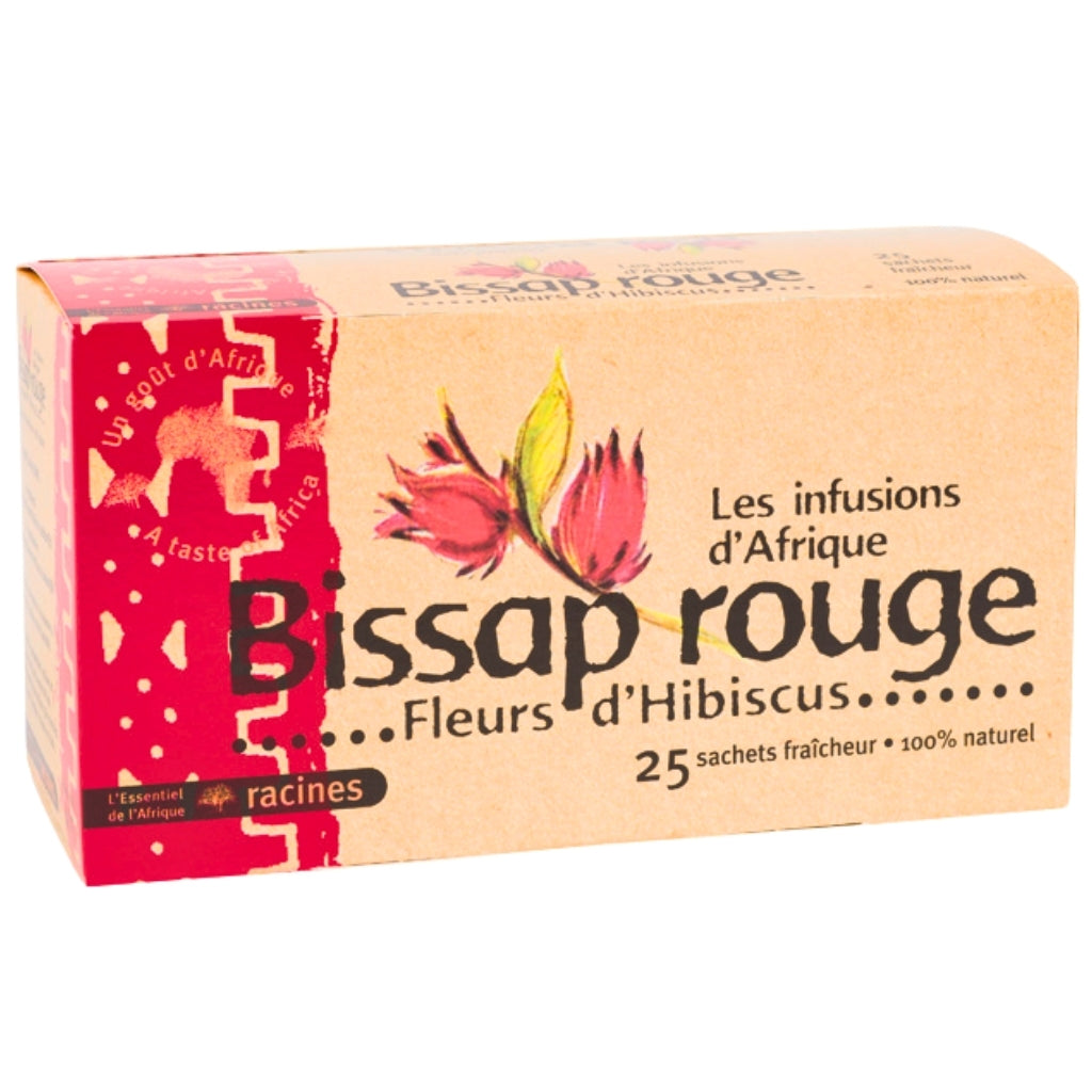 Infusion Bissap Rouge Racines – Tisane Naturelle 100% Hibiscus – 25 Sachets