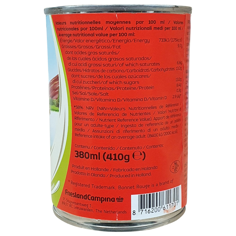 Lait concentré non sucré - BONNET ROUGE - 410g
