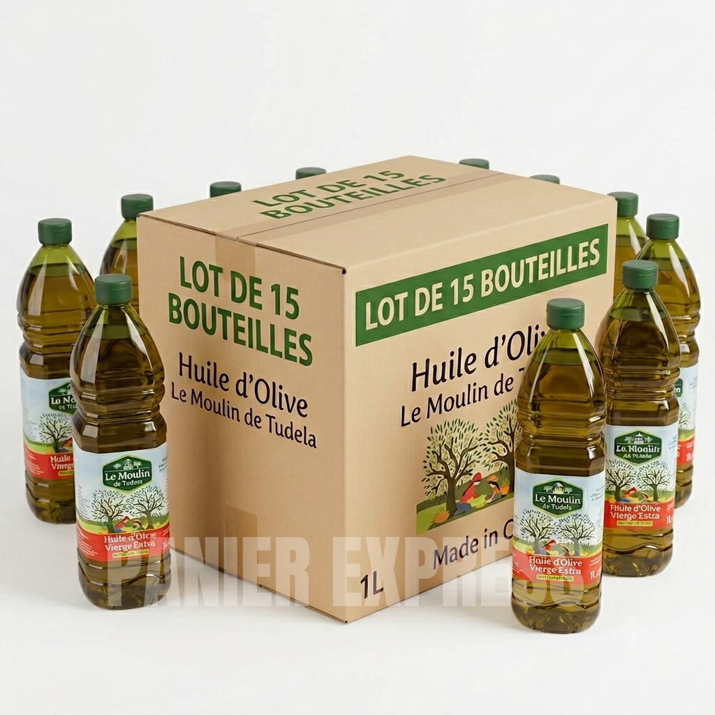 Huile d’Olive Vierge Extra Le Moulin de Tudela - Carton de 15x1L