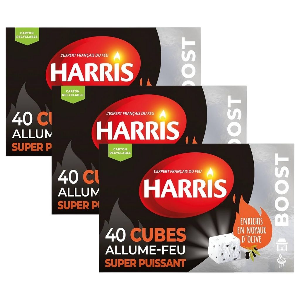 40 Cubes Allume-Feu Harris Sans Odeur