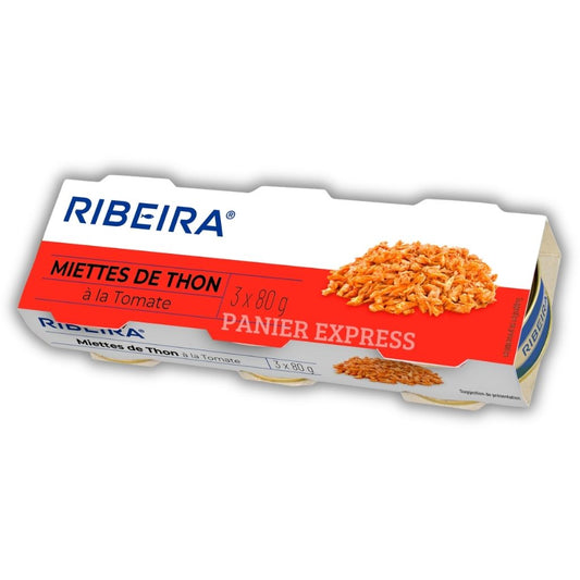 Miettes de Thon à la Tomate - 3 x 80g Ribeira