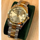 Montre Homme CESHDUN Doré Silver Quartz - Boîtier Rond Bicolore