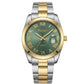 Montre Homme CESHDUN CH-312G Quartz - Cadran Vert & Bracelet Acier Bicolore