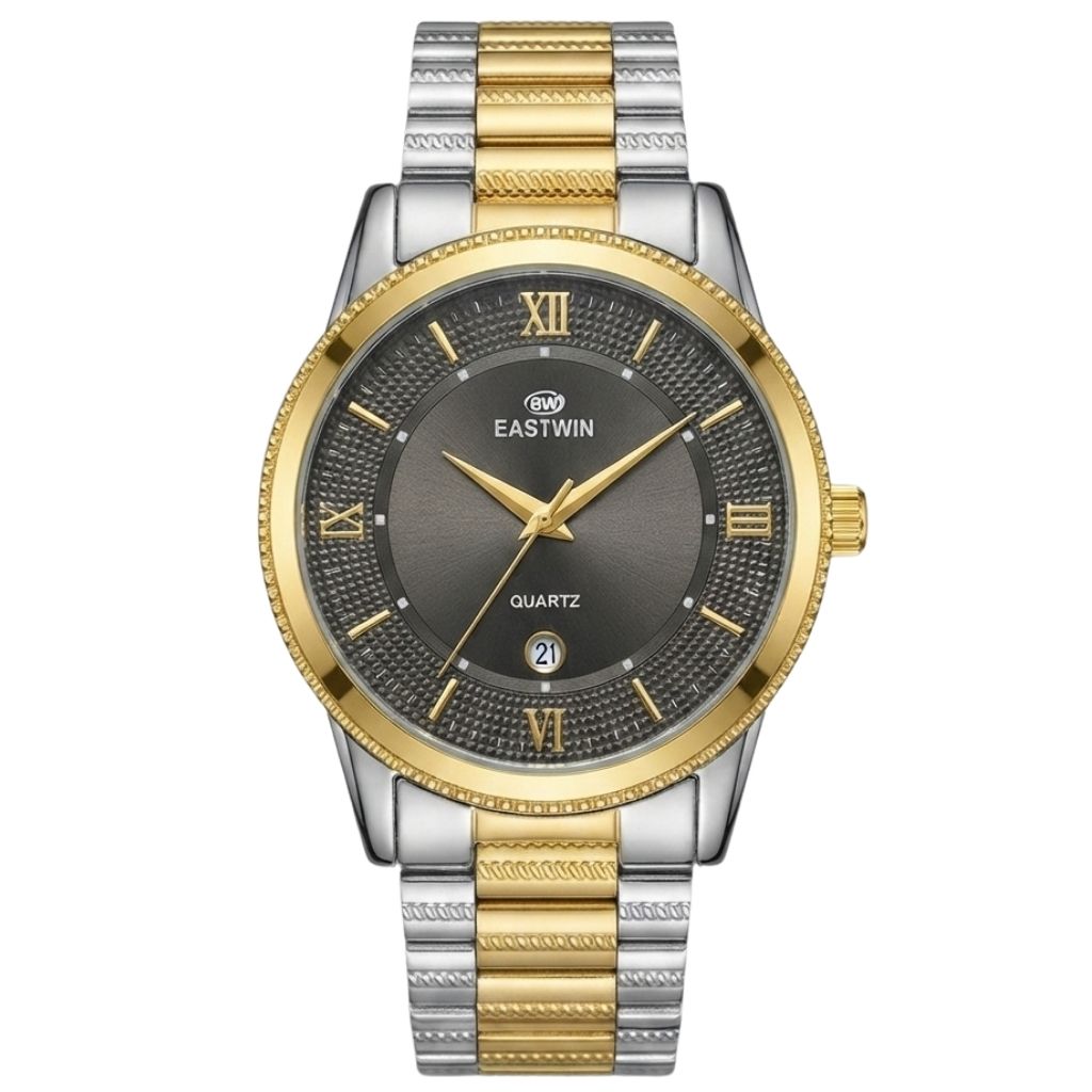 Montre Homme EASTWIN EW-2305G Quartz - Boîtier Rond Bicolore & Bracelet Acier Inoxydable