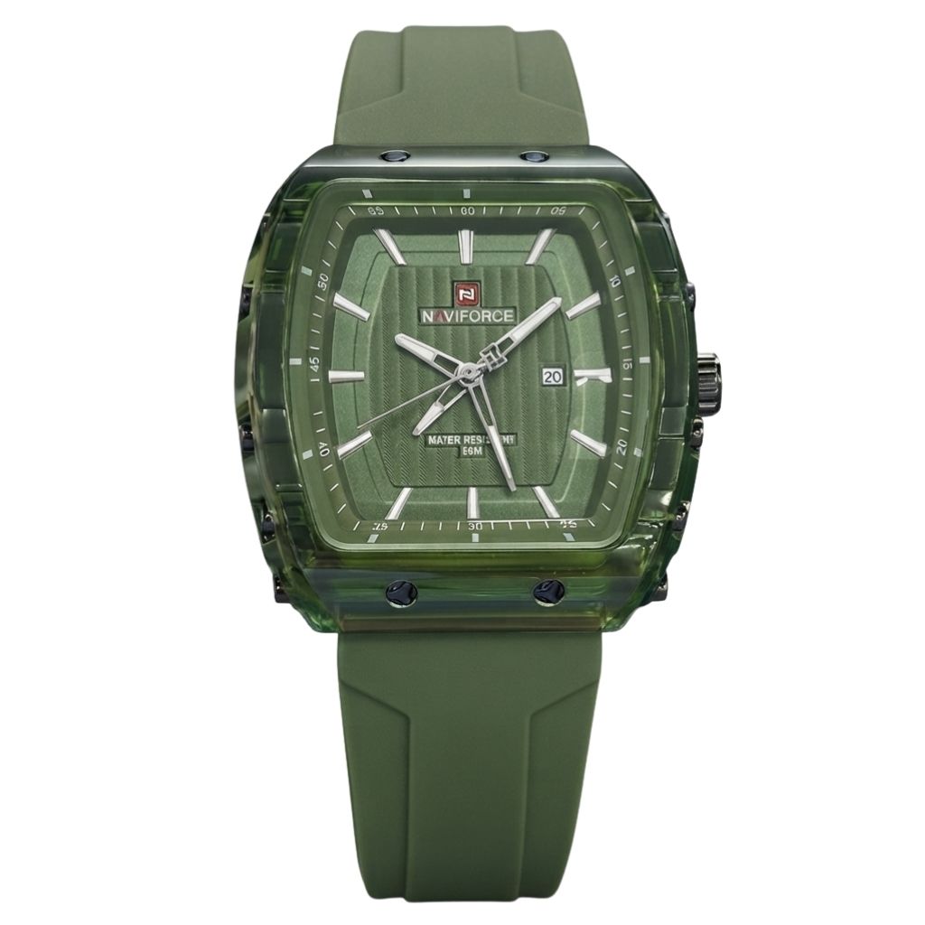 Montre Homme NAVIFORCE 8025 Chronographe Quartz - Boîtier Carré en Acier Inoxydable - panierexpress.fr