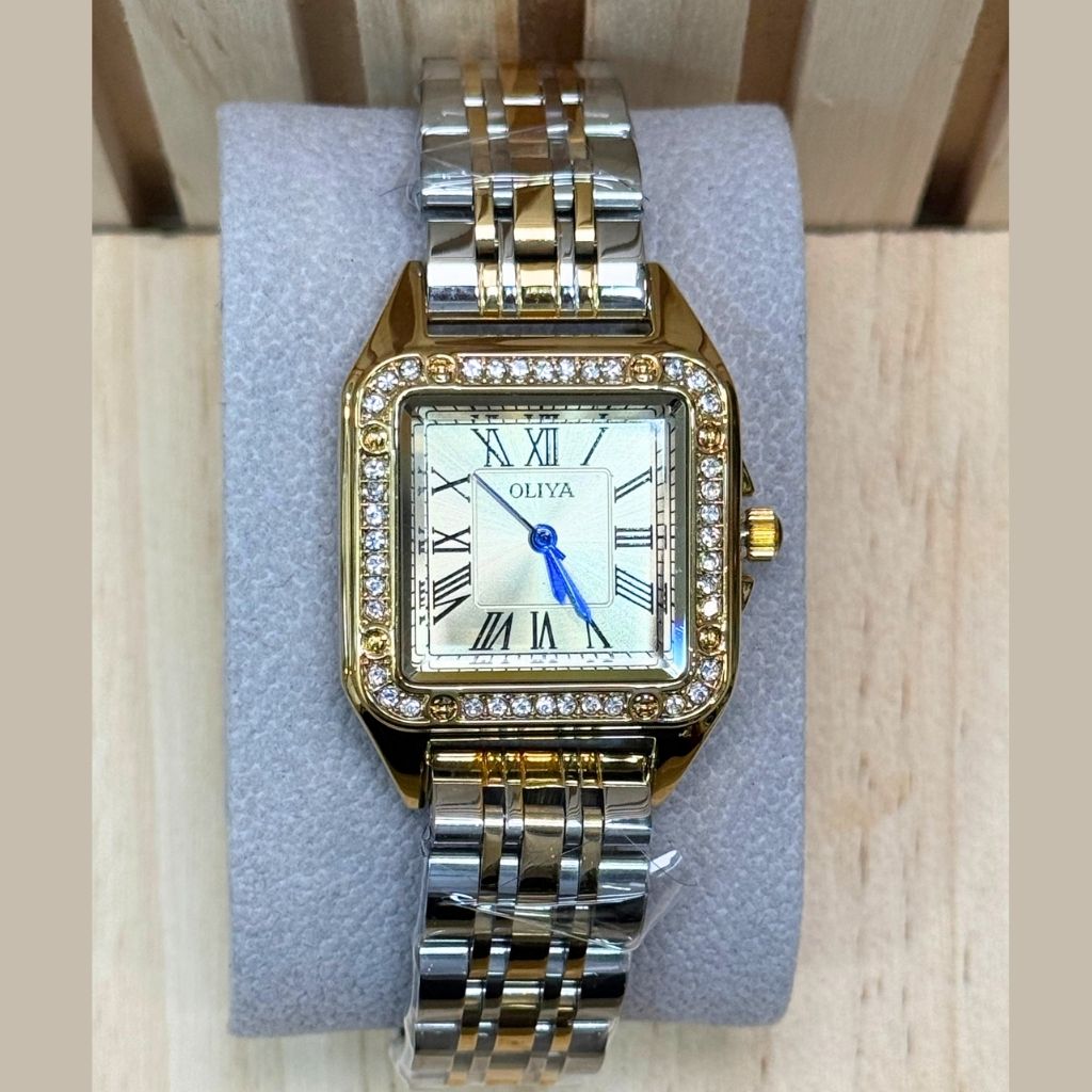 Montre OLIYA Bicolore Femme Quartz - Bracelet Bicolore Élégant