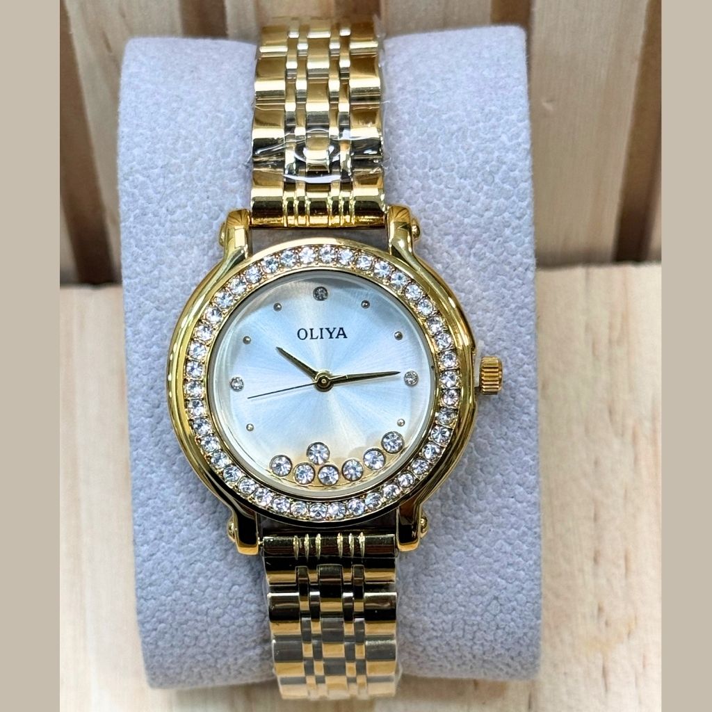 Montre Femme OLIYA Diamond Blanc Quartz - Bracelet Élégant
