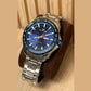 Montre Homme Success Way Tachymètre Sport - Bracelet Acier Argent & Cadran Bleu