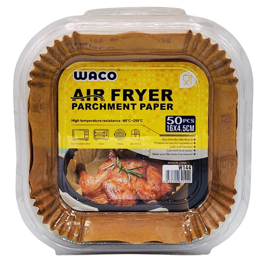 Papier Cuisson Airfryer Waco Carré – 50 pcs (16 x 4,5 cm)