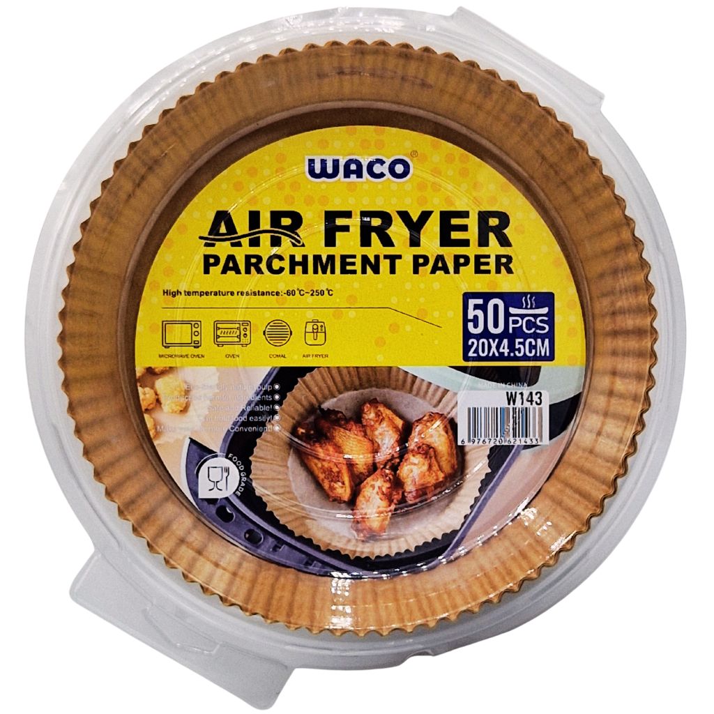 Papier Cuisson Airfryer Waco Rond – 50 pcs (20 x 4,5 cm)