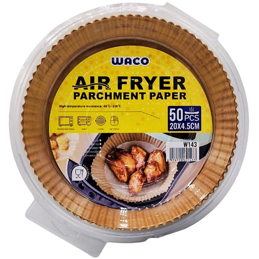 Papier Cuisson Airfryer Waco Rond – 50 pcs (20 x 4,5 cm)