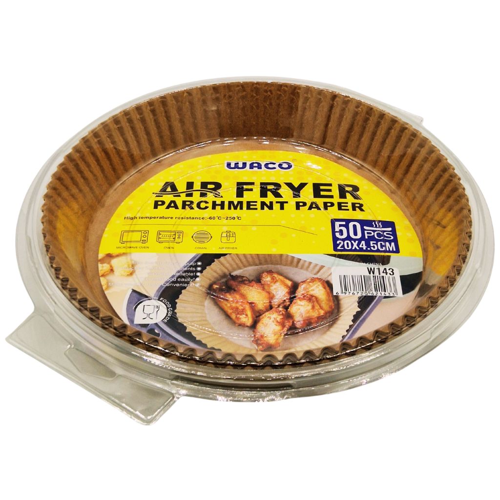 Papier Cuisson Airfryer Waco Rond – 50 pcs (20 x 4,5 cm)
