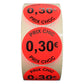 Stickers promotionnel adhésif | 0,30€ | Autocollant soldes | Rouleau de 1000 étiquettes