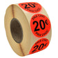 Stickers Promotionnels Adhésifs | Autocollant Soldes | Rouleau de 2000 Étiquettes | Prix Choc 20€